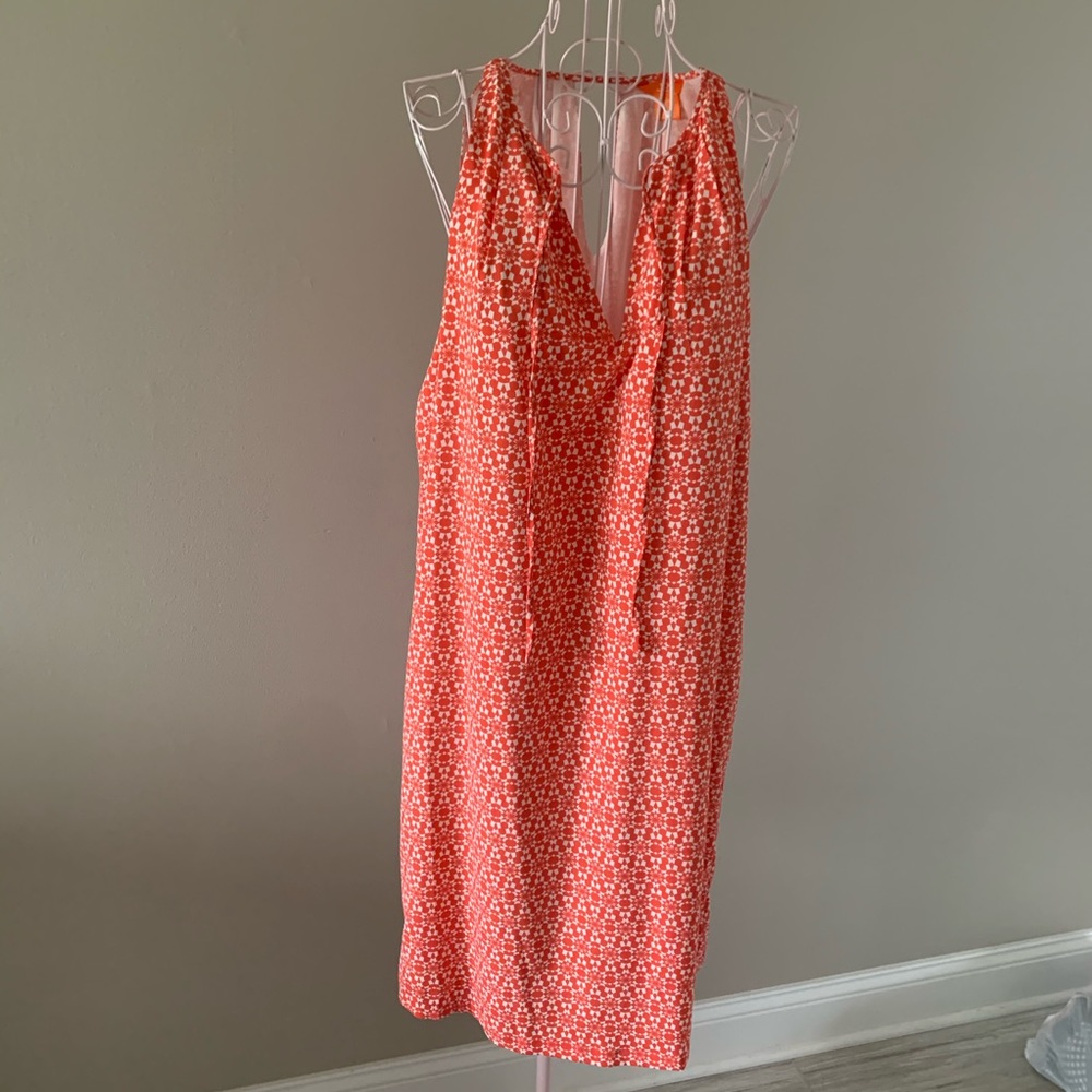 Orange and White Summer Dress